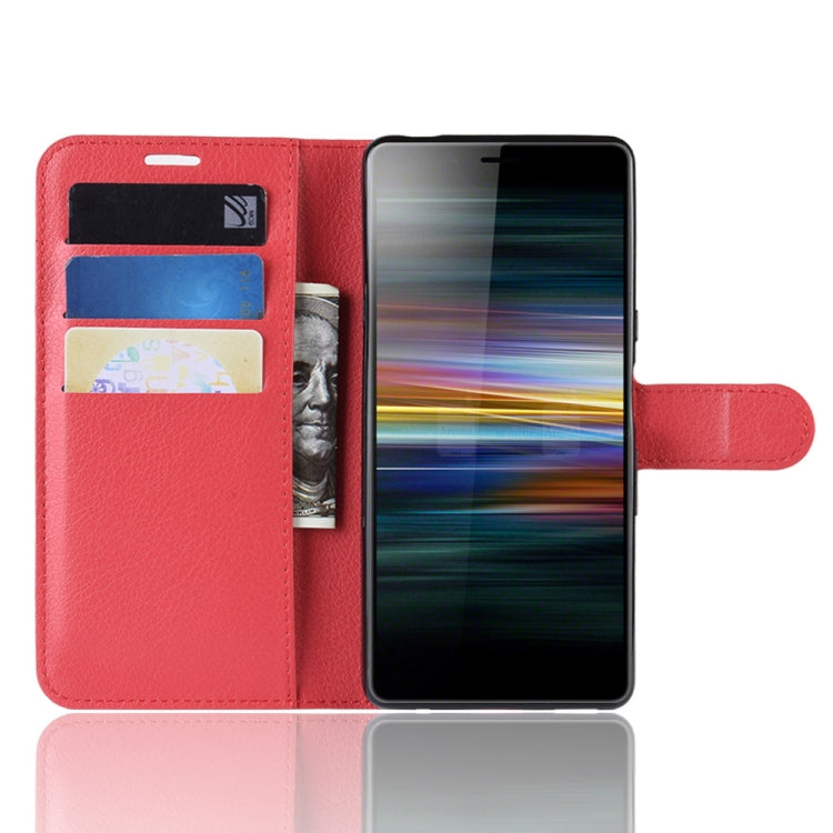 Litchi Texture Horizontal Flip Leather Case for Sony Xperia L3, with Wallet & Holder & Card Slots