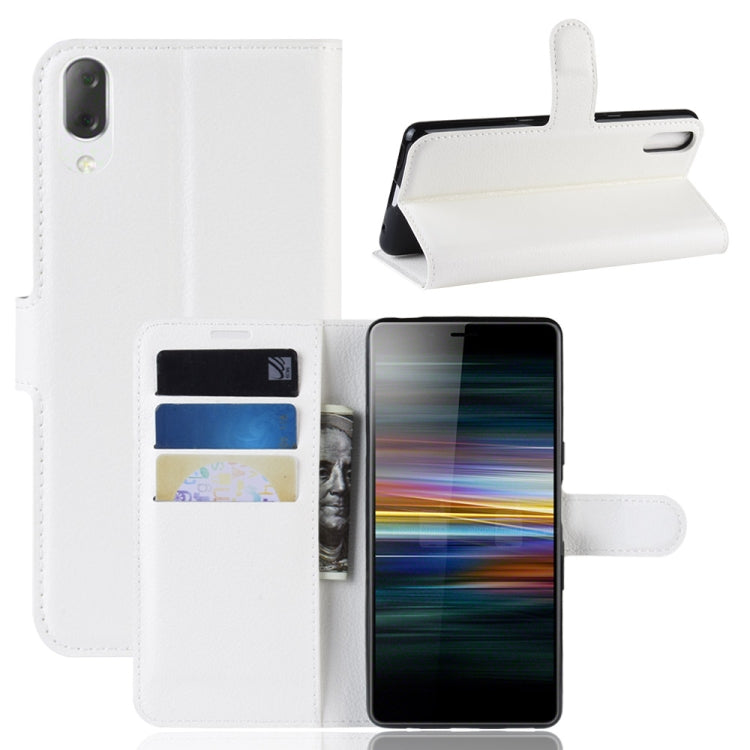 Litchi Texture Horizontal Flip Leather Case for Sony Xperia L3, with Wallet & Holder & Card Slots