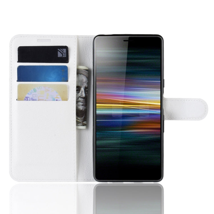 Litchi Texture Horizontal Flip Leather Case for Sony Xperia L3, with Wallet & Holder & Card Slots