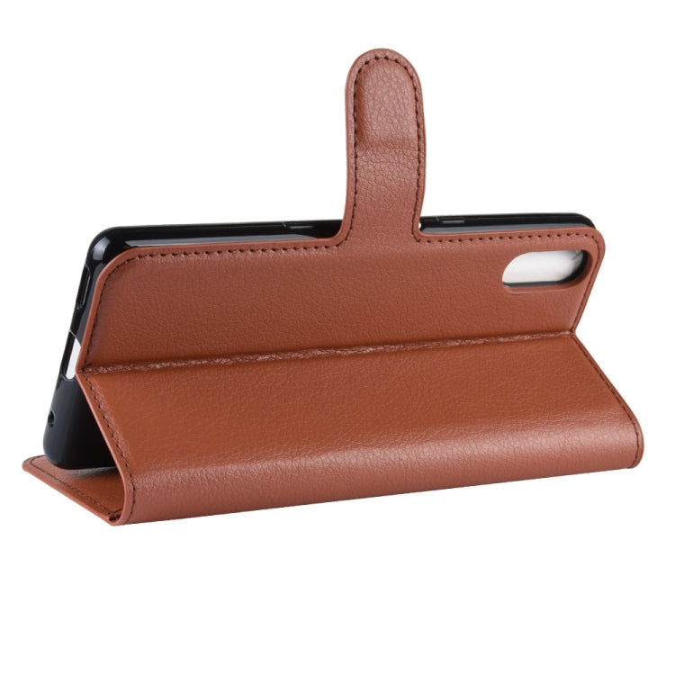 Litchi Texture Horizontal Flip Leather Case for Sony Xperia L3, with Wallet & Holder & Card Slots