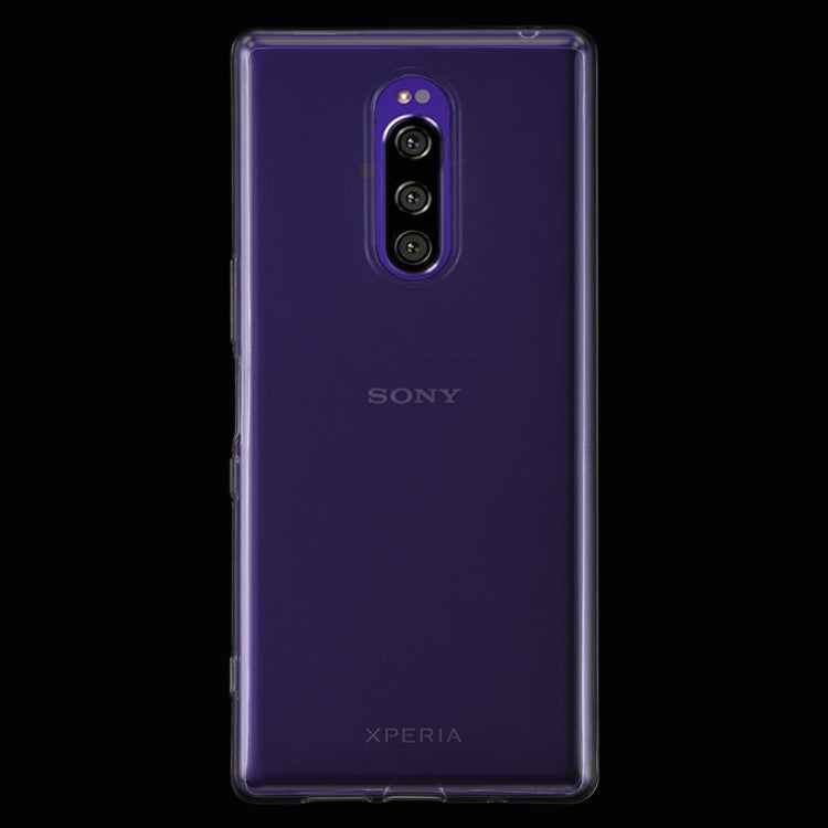 50 PCS 0.75mm Ultrathin Transparent TPU Soft Protective Case for Sony Xperia 1 / Xperia XZ4