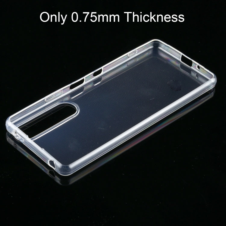 For Sony Xperia 1 III 0.75mm Ultra-thin Transparent TPU Soft Protective Case (Transparent)