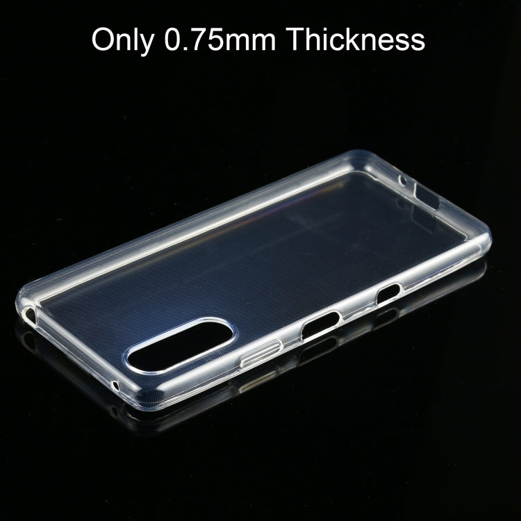 For Sony Xperia 10 III 0.75mm Ultra-thin Transparent TPU Soft Protective Case (Transparent)
