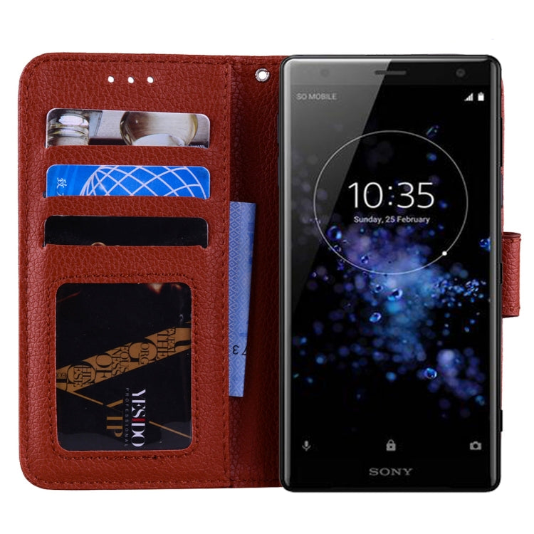 Litchi Texture Horizontal Flip Leather Case for Sony Xperia XZ2 , with Wallet & Holder & Card Slots & Lanyard