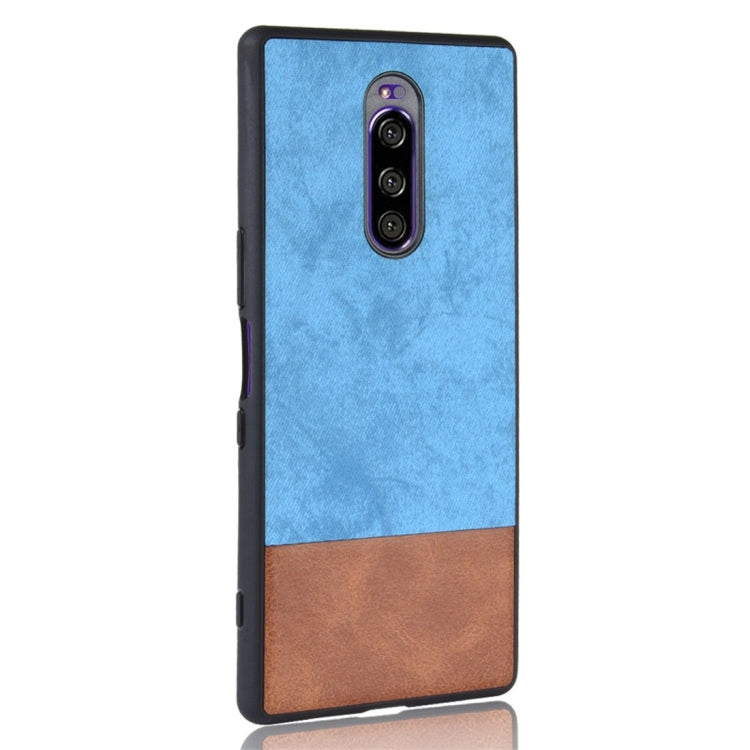 Shockproof Color Matching Denim PC + PU + TPU Protective Case for Sony Xperia 1