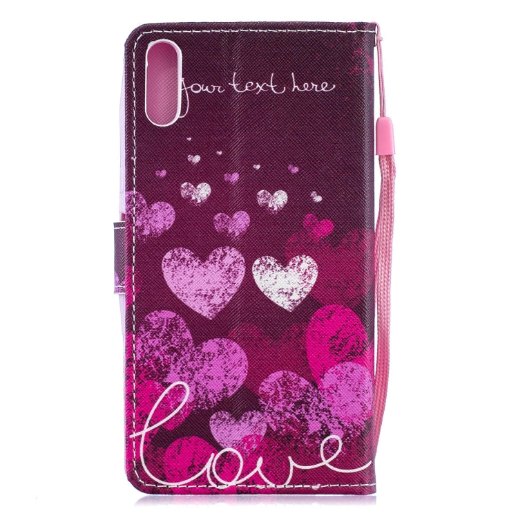 Letter and Heart Pattern Horizontal Flip Leather Case for Sony Xperia L3, with Holder & Card Slots & Wallet
