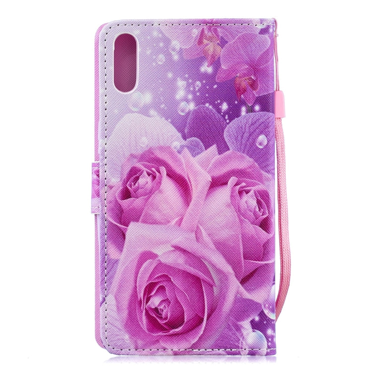 Rose Pattern Horizontal Flip Leather Case for Sony Xperia L3, with Holder & Card Slots & Wallet