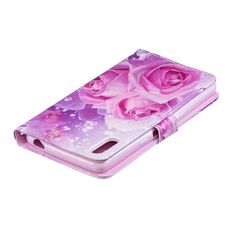 Rose Pattern Horizontal Flip Leather Case for Sony Xperia L3, with Holder & Card Slots & Wallet