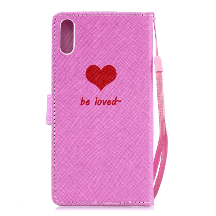 Heart Pattern Horizontal Flip Leather Case for Sony Xperia L3, with Holder & Card Slots & Wallet