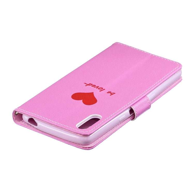 Heart Pattern Horizontal Flip Leather Case for Sony Xperia L3, with Holder & Card Slots & Wallet