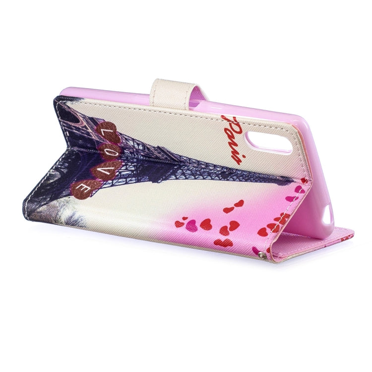 Love Tower Pattern Horizontal Flip Leather Case for Sony Xperia L3, with Holder & Card Slots & Wallet