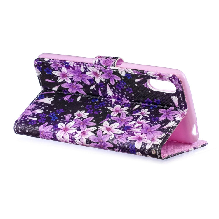 Lily Pattern Horizontal Flip Leather Case for Sony Xperia L3, with Holder & Card Slots & Wallet
