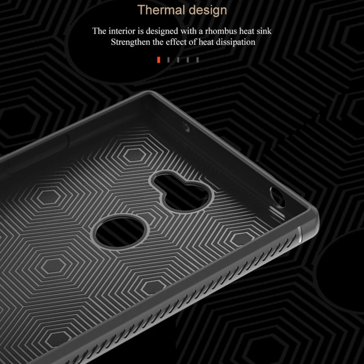 Lenuo Leshen Series for Sony Xperia L2 TPU Litchi Texture Dropproof Protective Back Cover Case