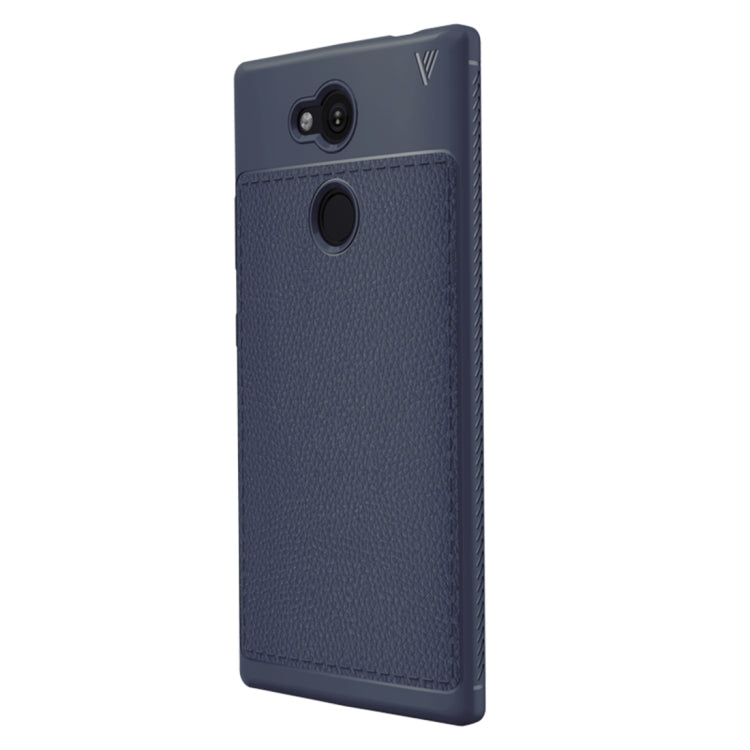 Lenuo Leshen Series for Sony Xperia L2 TPU Litchi Texture Dropproof Protective Back Cover Case