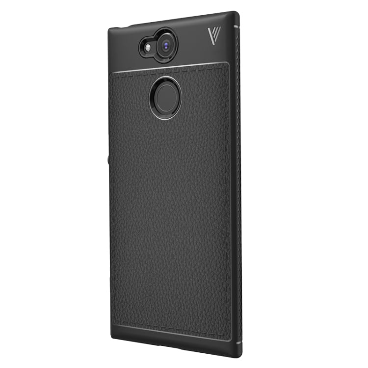 Lenuo Leshen Series for Sony Xperia XA2 TPU Litchi Texture Dropproof Protective Back Cover Case