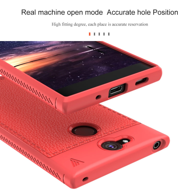 Lenuo Leshen Series for Sony Xperia XA2 TPU Litchi Texture Dropproof Protective Back Cover Case