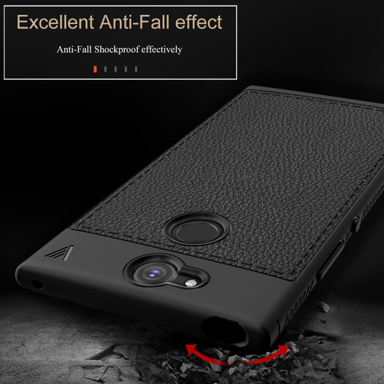 Lenuo Leshen Series for Sony Xperia XA2 TPU Litchi Texture Dropproof Protective Back Cover Case