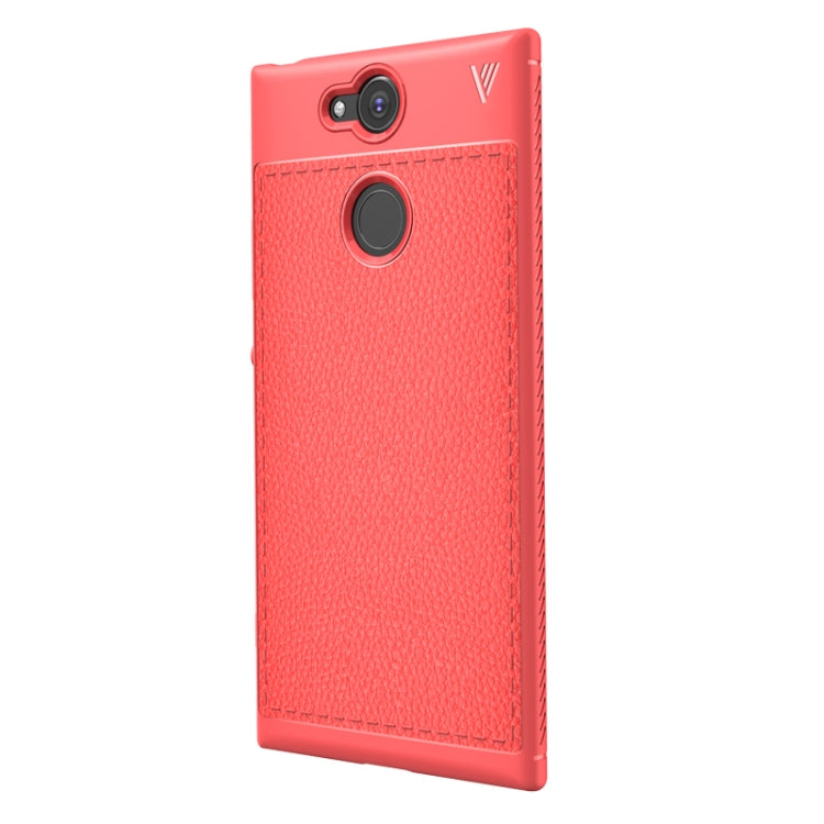 Lenuo Leshen Series for Sony Xperia XA2 TPU Litchi Texture Dropproof Protective Back Cover Case