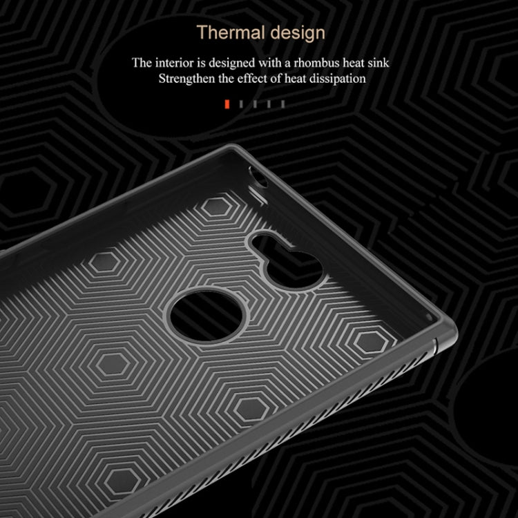 Lenuo Leshen Series for Sony Xperia XA2 TPU Litchi Texture Dropproof Protective Back Cover Case