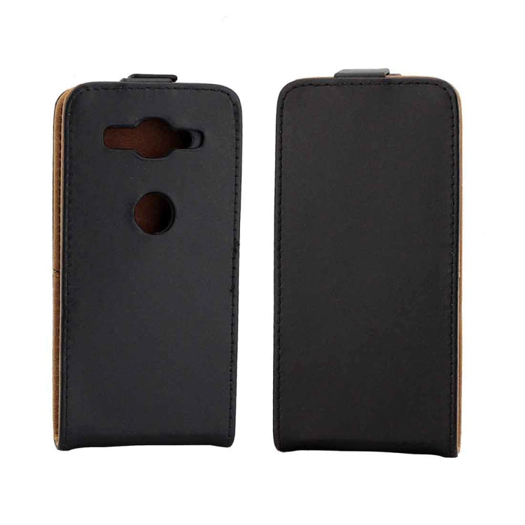 For Sony Xperia XZ2 Compact Vertical Flip Leather Protective Back Cover Case with Card Slot (Black)