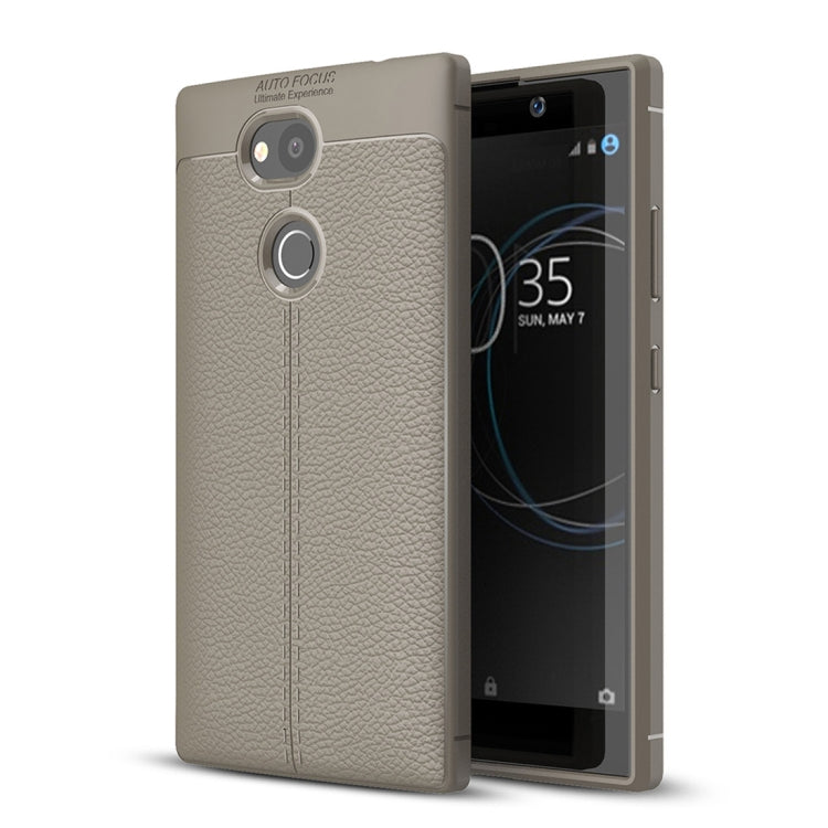 For Sony Xperia L2 Litchi Texture Soft TPU Protective Back Cover Case
