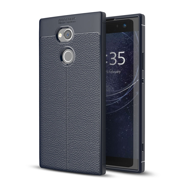 For Sony Xperia XA2 Ultra Litchi Texture Soft TPU Protective Back Cover Case