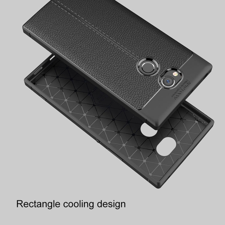 For Sony Xperia XA2 Ultra Litchi Texture Soft TPU Protective Back Cover Case