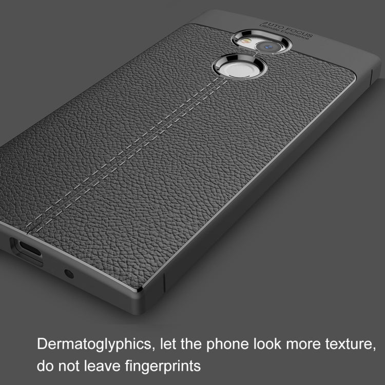 For Sony Xperia XA2 Ultra Litchi Texture Soft TPU Protective Back Cover Case