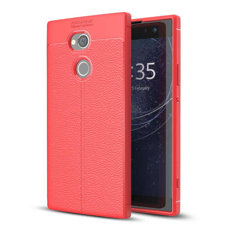 For Sony Xperia XA2 Ultra Litchi Texture Soft TPU Protective Back Cover Case