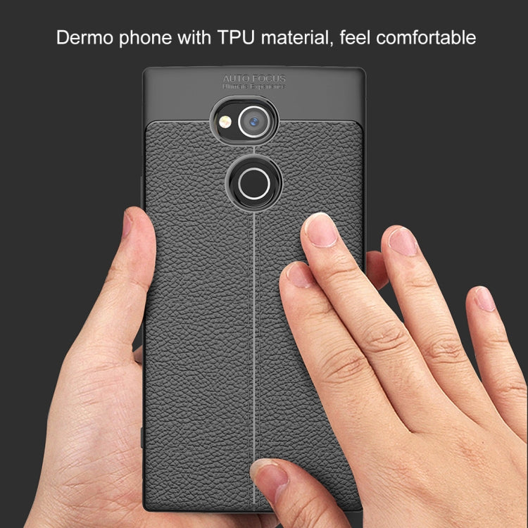 For Sony Xperia XA2 Ultra Litchi Texture Soft TPU Protective Back Cover Case