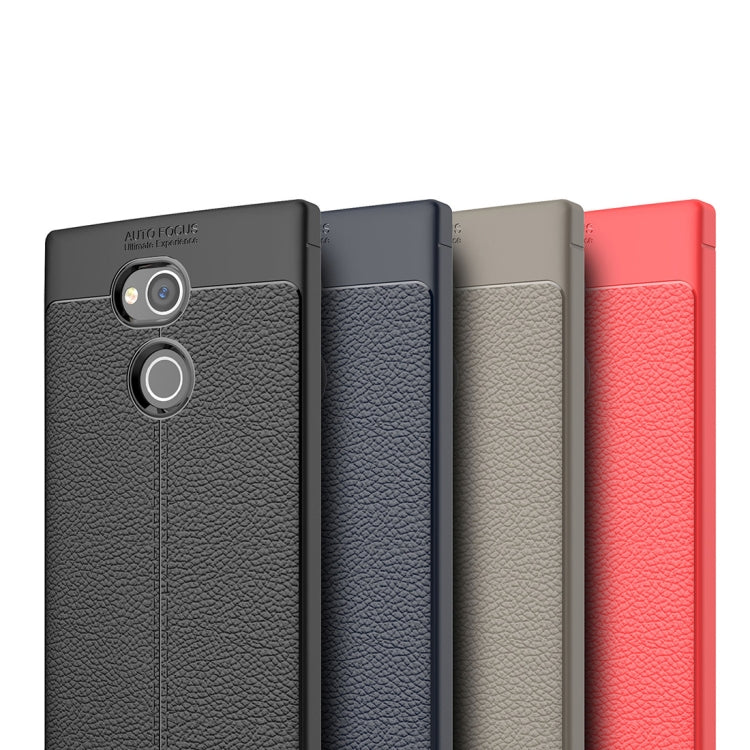 For Sony Xperia XA2 Ultra Litchi Texture Soft TPU Protective Back Cover Case