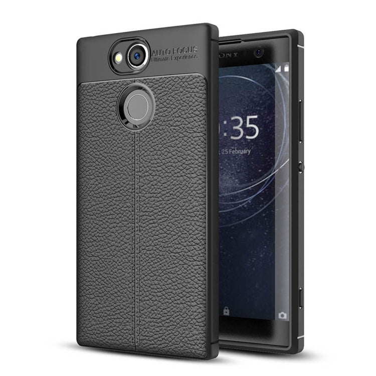 For Sony Xperia XA2 Litchi Texture Soft TPU Protective Back Cover Case