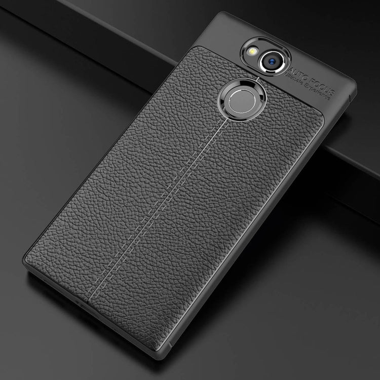 For Sony Xperia XA2 Litchi Texture Soft TPU Protective Back Cover Case