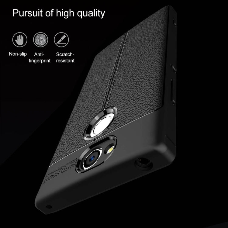 For Sony Xperia XA2 Litchi Texture Soft TPU Protective Back Cover Case
