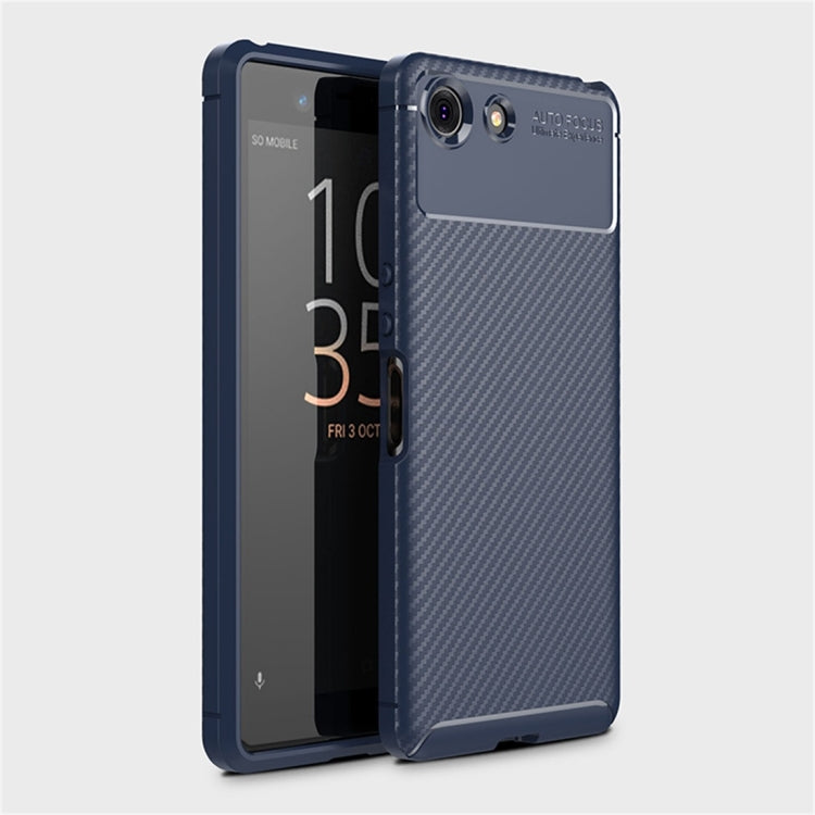 Carbon Fiber Texture Shockproof TPU Case for Sony Xperia XZ4 Compact