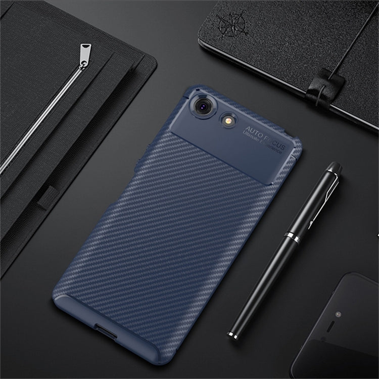 Carbon Fiber Texture Shockproof TPU Case for Sony Xperia XZ4 Compact