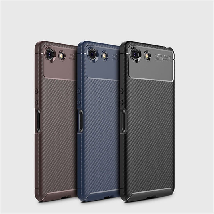Carbon Fiber Texture Shockproof TPU Case for Sony Xperia XZ4 Compact