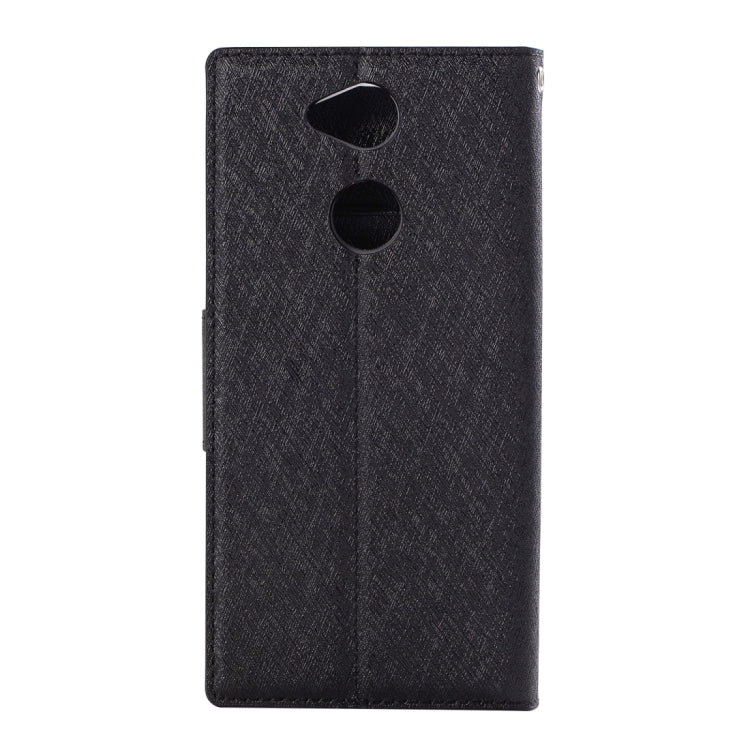 For Sony Xperia XA2 Silk Texture Horizontal Flip Leather Case with Holder & Card slots & Wallet & Photo Frame