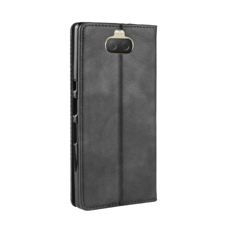 Magnetic Buckle Retro Texture Horizontal Flip Leather Case for Sony Xperia 10 Plus, with Holder & Card Slots & Wallet