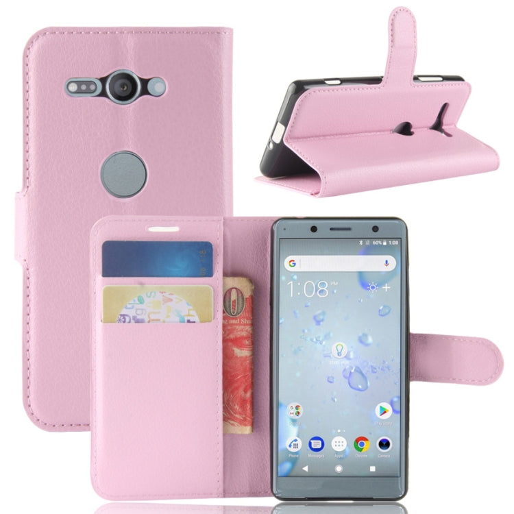 For Sony Xperia XZ2 Compact PU + TPU Litchi Texture Horizontal Flip Leather Case with Wallet & Holder & Card Slots