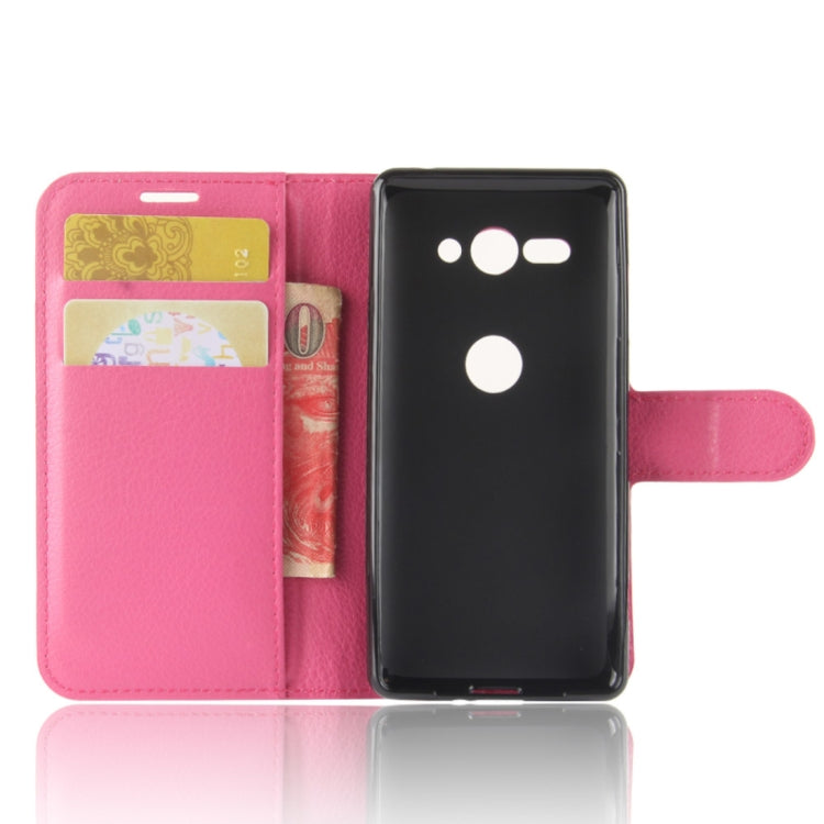 For Sony Xperia XZ2 Compact PU + TPU Litchi Texture Horizontal Flip Leather Case with Wallet & Holder & Card Slots