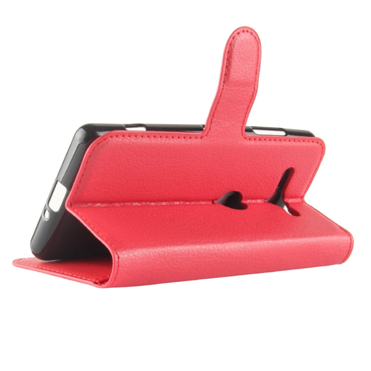 For Sony Xperia XZ2 Compact PU + TPU Litchi Texture Horizontal Flip Leather Case with Wallet & Holder & Card Slots