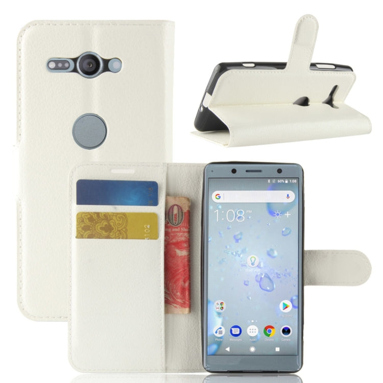 For Sony Xperia XZ2 Compact PU + TPU Litchi Texture Horizontal Flip Leather Case with Wallet & Holder & Card Slots