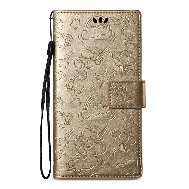 For Sony Xperia L1 Pressed Horse Cloud Print Horizontal Flip Leather Case with Holder & Card Slots & Wallet & Lanyard