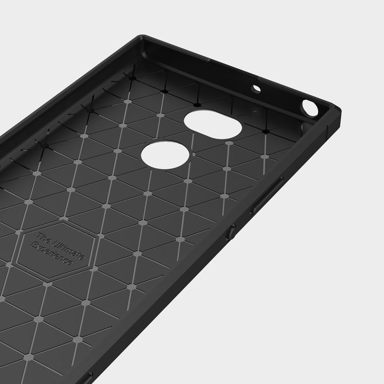 For Sony Xperia XA2 Ultra Brushed Texture Carbon Fiber Shockproof TPU Protective Back Case