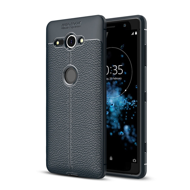 For Sony Xperia XZ2 Compact Litchi Texture Soft TPU Protective Back Cover Case