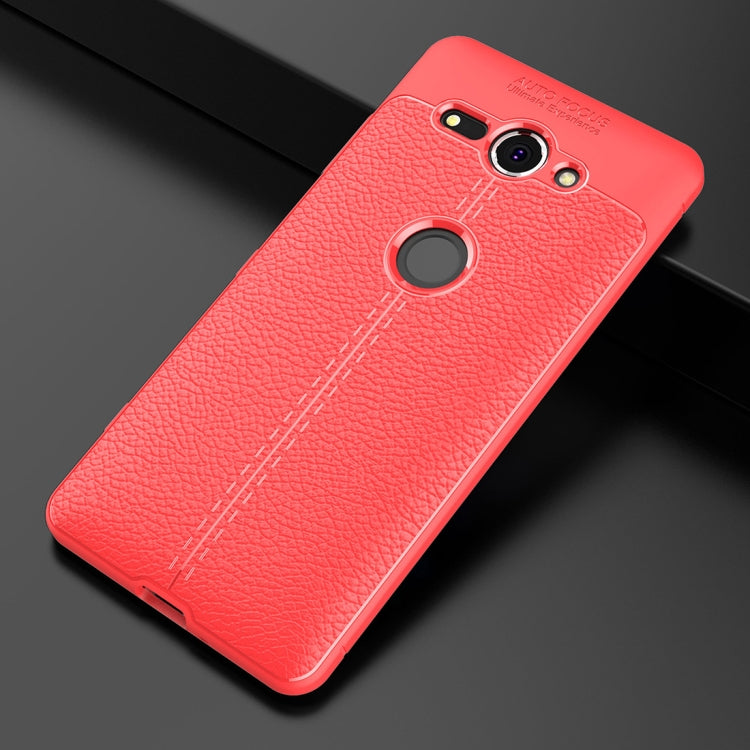 For Sony Xperia XZ2 Compact Litchi Texture Soft TPU Protective Back Cover Case