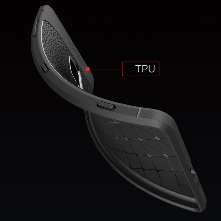 For Sony Xperia XZ2 Litchi Texture Soft TPU Protective Back Cover Case