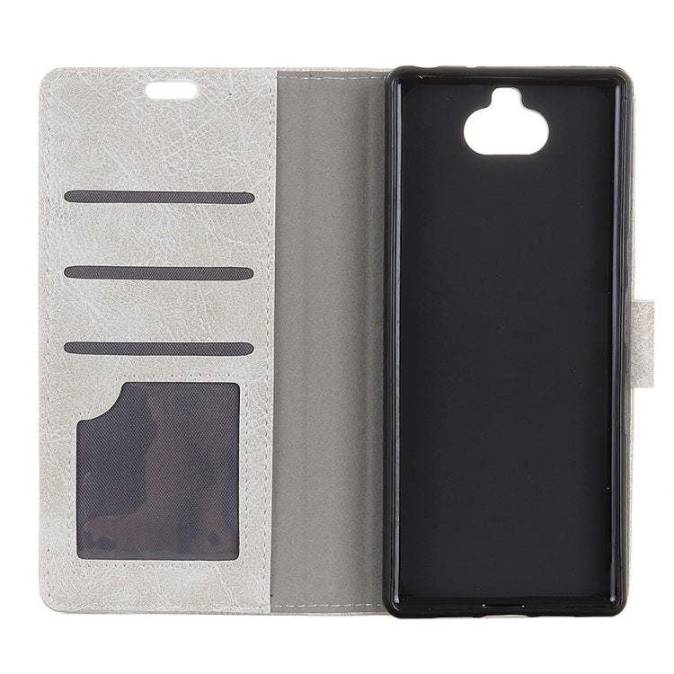 Retro Crazy Horse Texture Horizontal Flip Leather Case for Sony Xperia 10, with Card Slots & Holder & Photo Frame