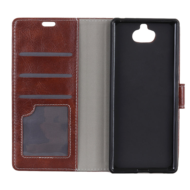 Retro Crazy Horse Texture Horizontal Flip Leather Case for Sony Xperia 10, with Card Slots & Holder & Photo Frame